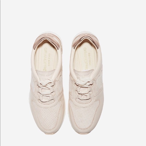 Cole Haan Women's GrandPrø Wedge Trainer Peach Rose Gold - Picture 5 of 15